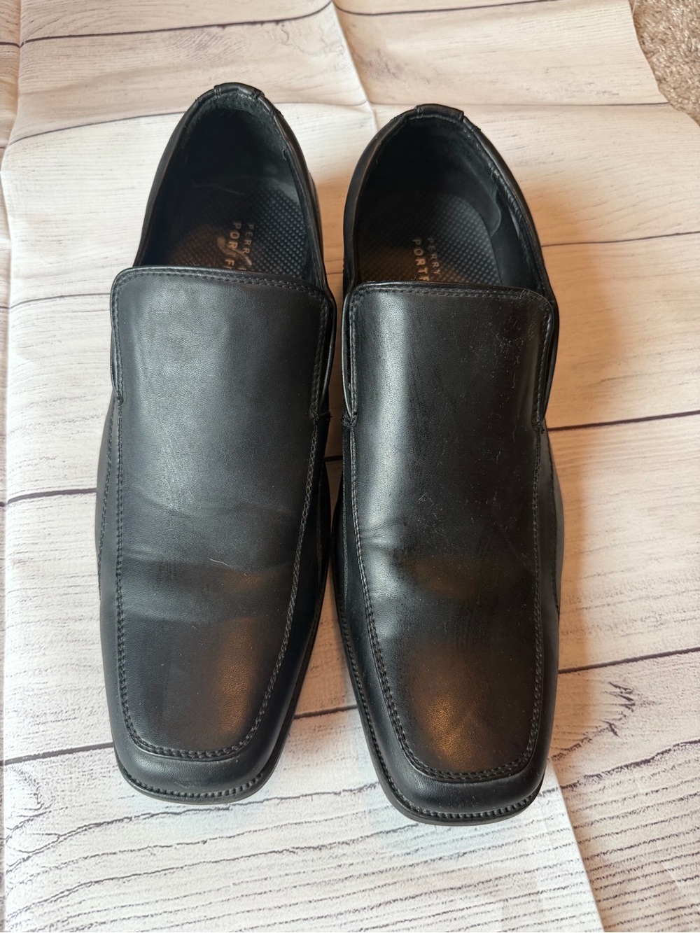 Men's Perry Ellis Black Slip-On Dress Loafers